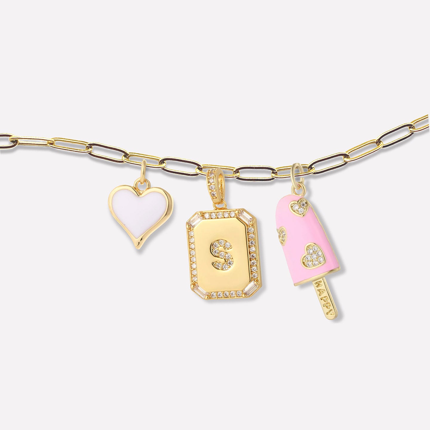 Themed Necklace, Pick Your Theme Charms with Your Initial Pendant