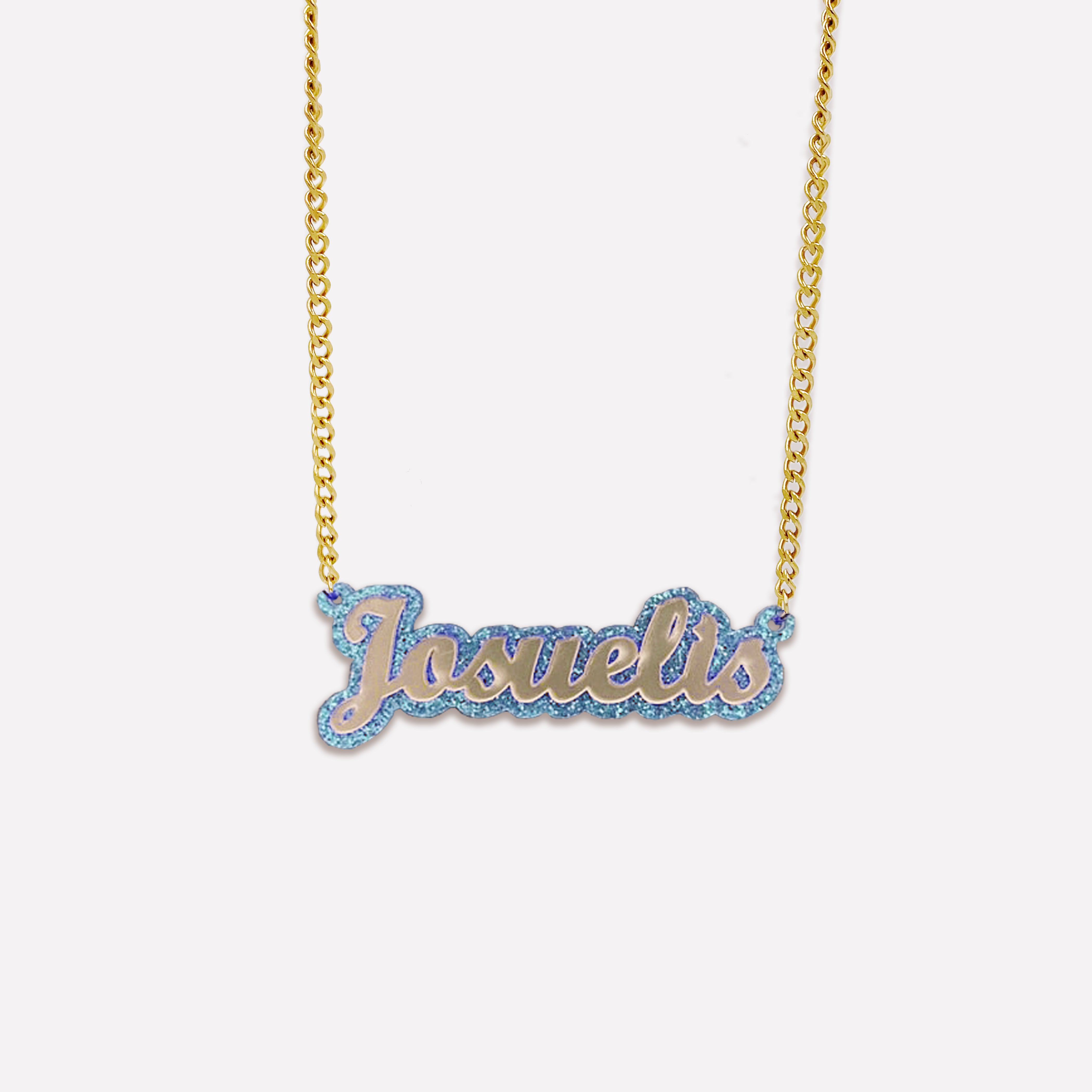 Glittery Custom Name Necklace